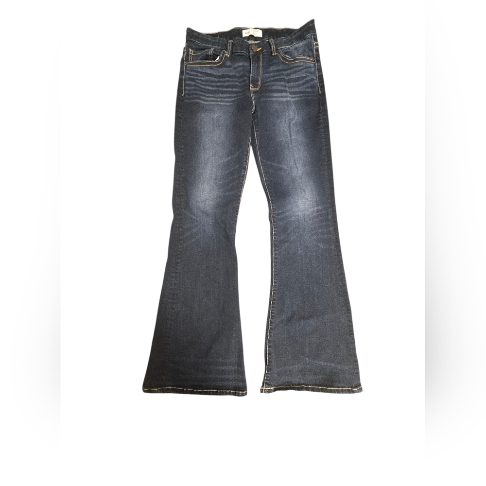 Women's Flared Dark Blue Jeans